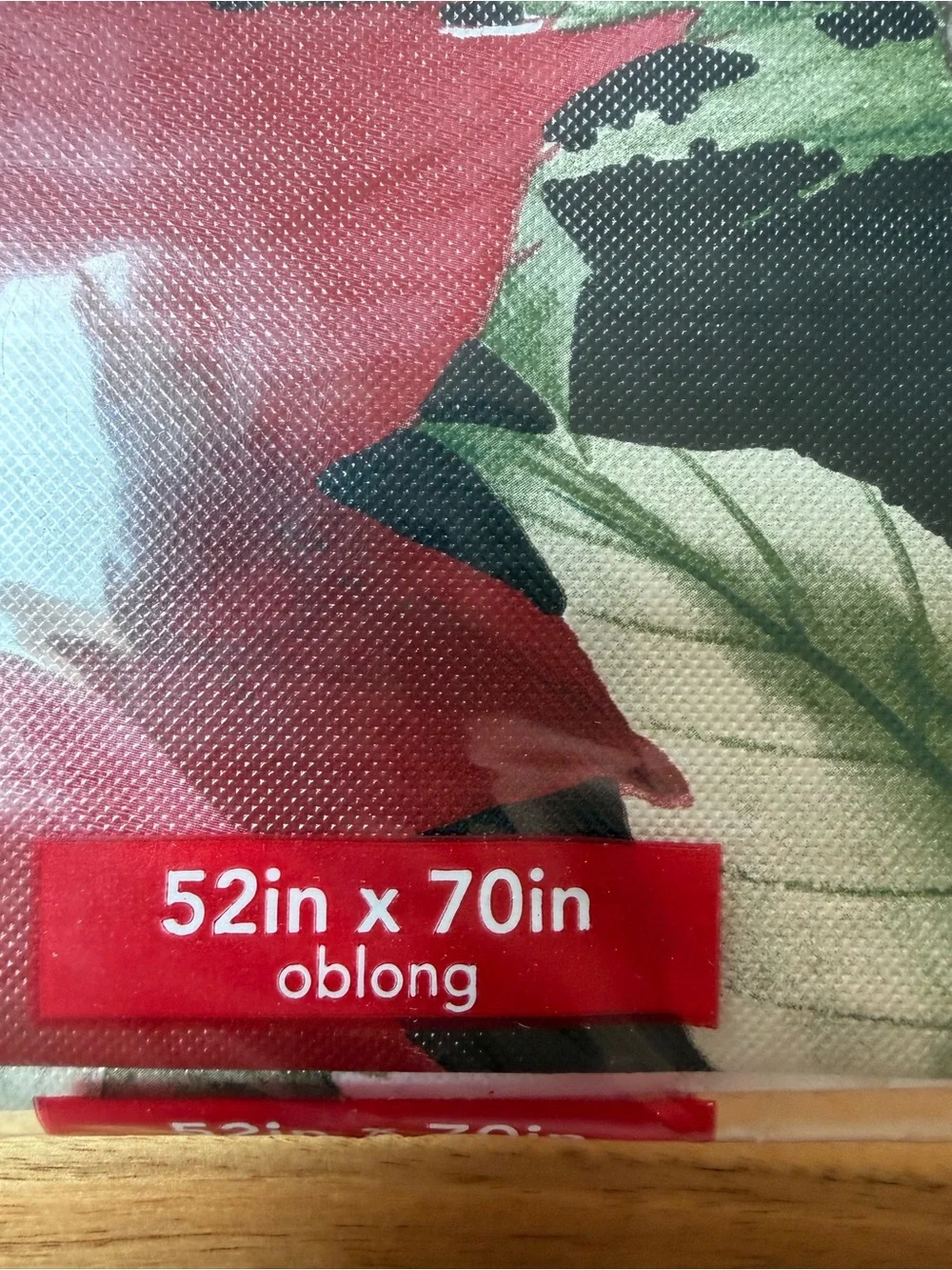 Vinyl Tablecloth - Red & Green Floral